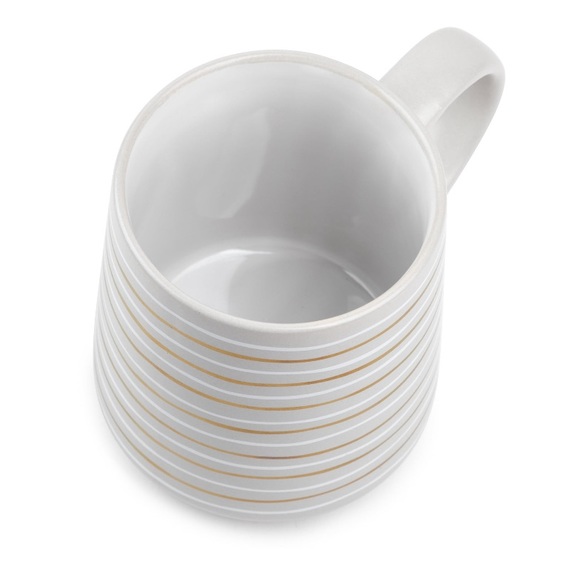 🍀Set of 2 Thyme & Table Stoneware Coffee Mug, 16 fl oz, Gray Stripe - Picture 3 of 6